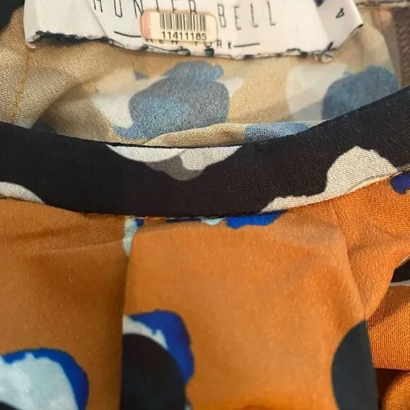 Hunter Bell Casper Dress Orange Dots As Seen On TV Worn By Jenna Bush Size 4 - Picture 6 of 7